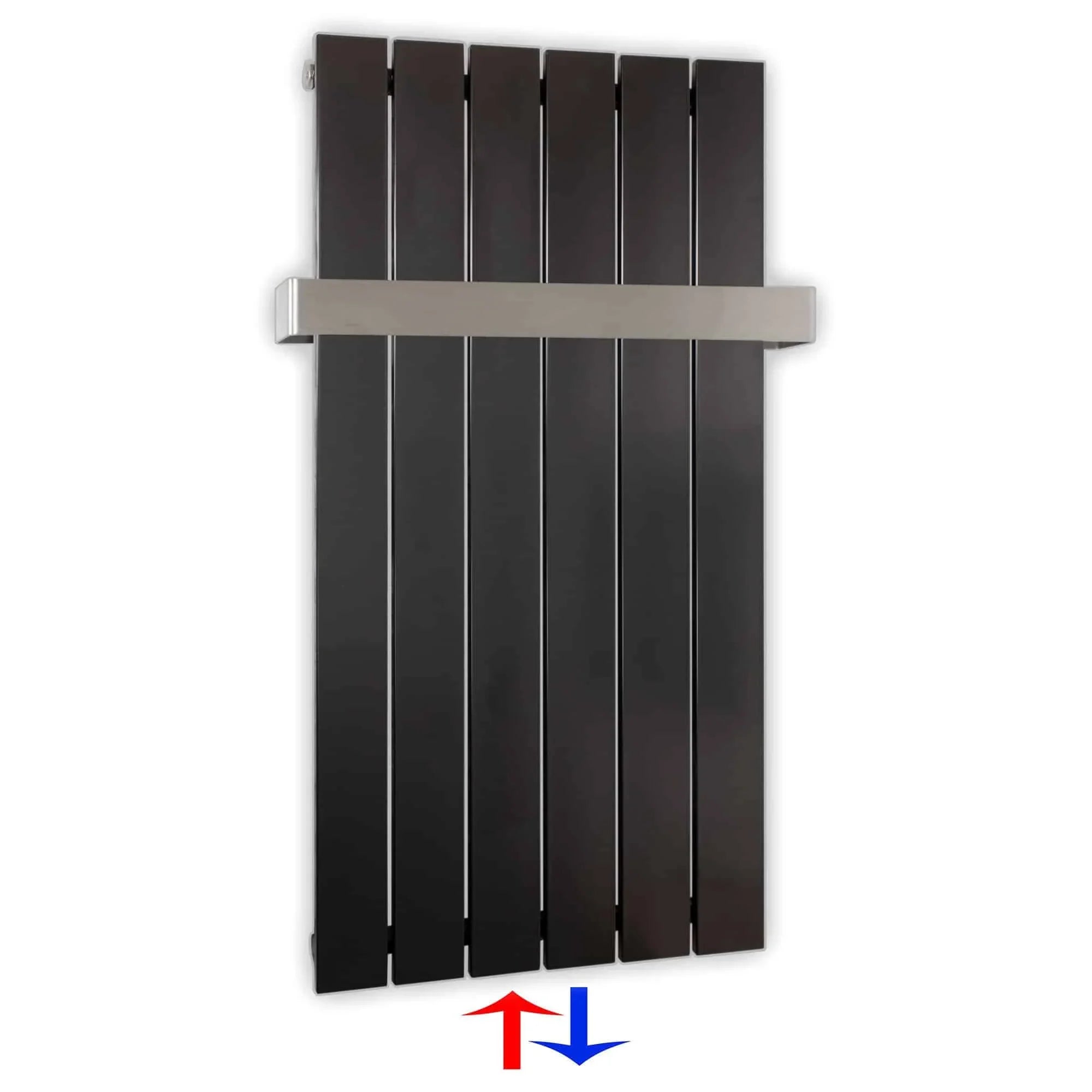 Design Paneelheizkörper vertikal 900 x 450 mit Handtuchstange anthrazit Heizkörper Badheizkörper flach - heizkoerper.shop