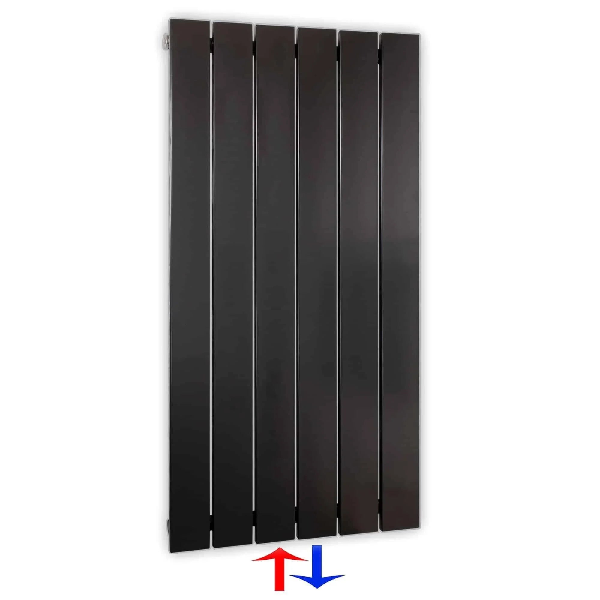 Flachheizkörper mit Mittelanschluss 900 x 450 anthrazit Heizkörper Badheizkörper flach Badezimmer Heizung - heizkoerper.shop