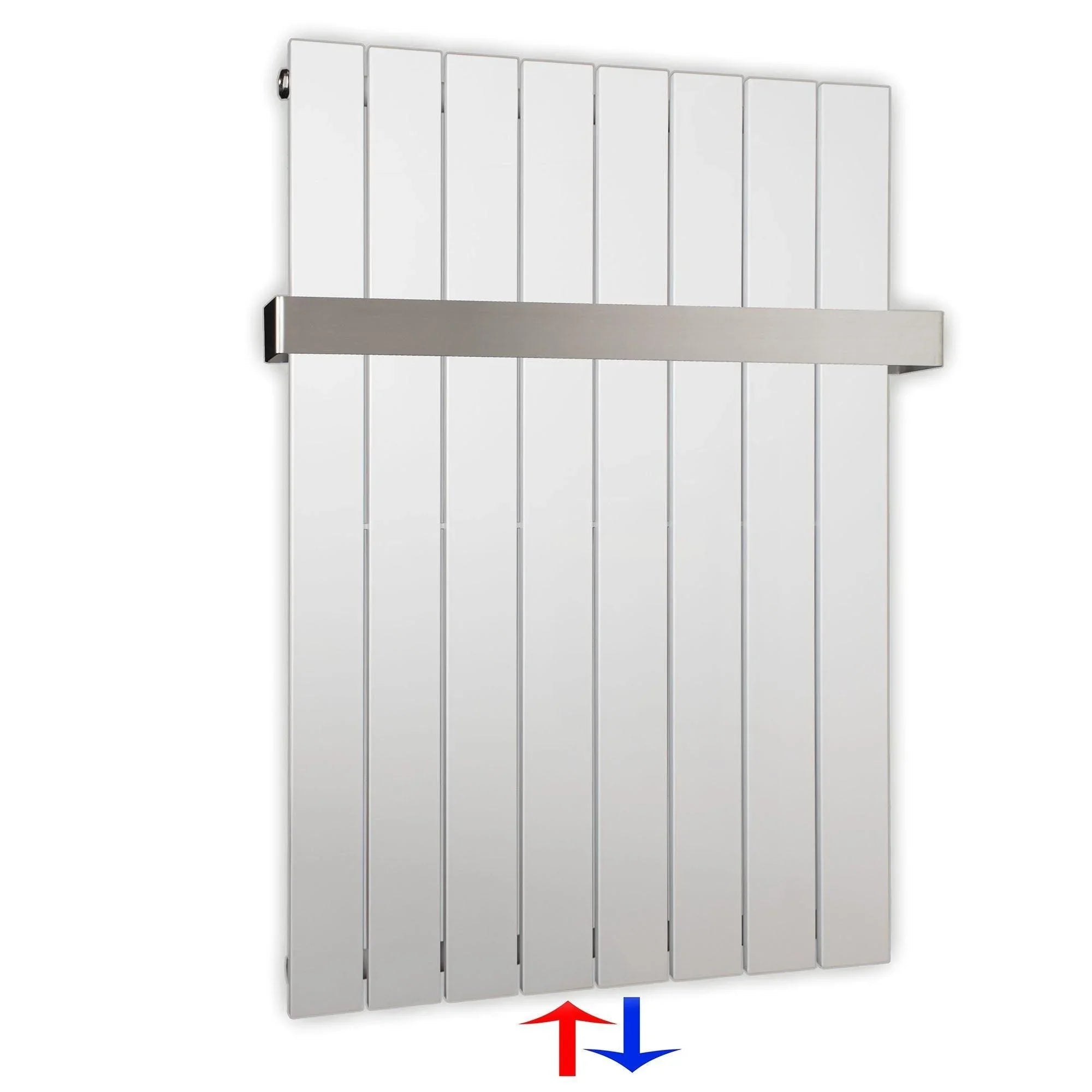 Flachheizkörper mit Mittelanschluss 900 x 602 mit Handtuchstange weiß Heizkörper Badheizkörper flach Badezimmer Heizung - heizkoerper.shop