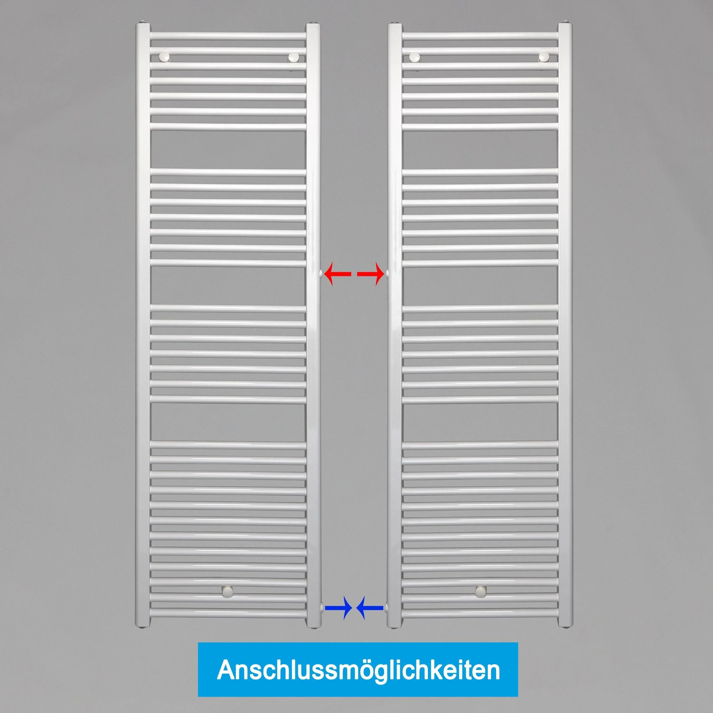 Badheizkörper Austauschheizkörper 1732 x 500 links rechts Seitenanschluss Nabenanschluss seitlicher Anschlussmöglichkeiten 900 940 Renovierung - heizkoerper.shop