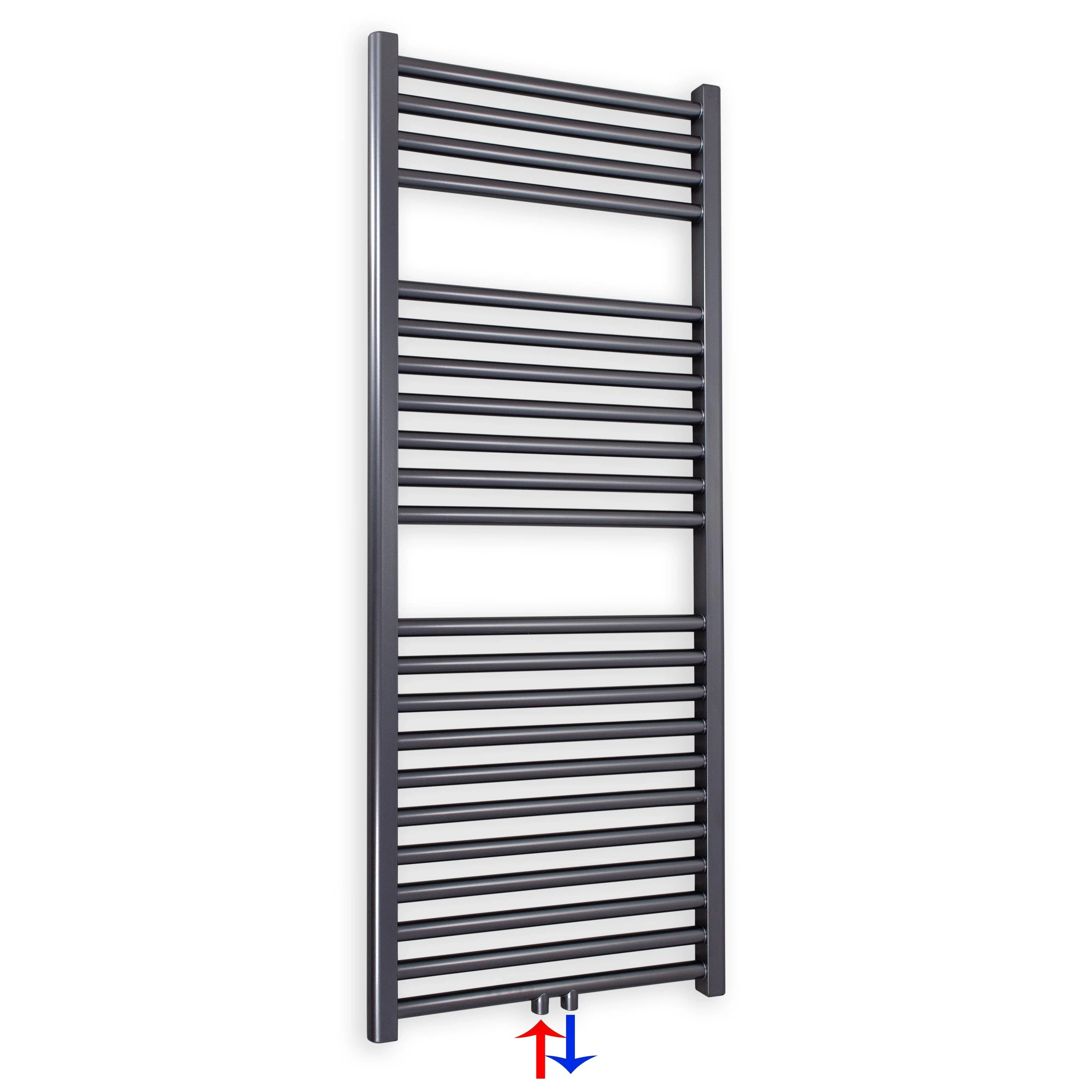 Handtuchheizkörper mit Mittelanschluss 1160 x 400 anthrazit Handtuchhalter Badezimmer Heizung Handtuchwärmer - heizkoerper.shop