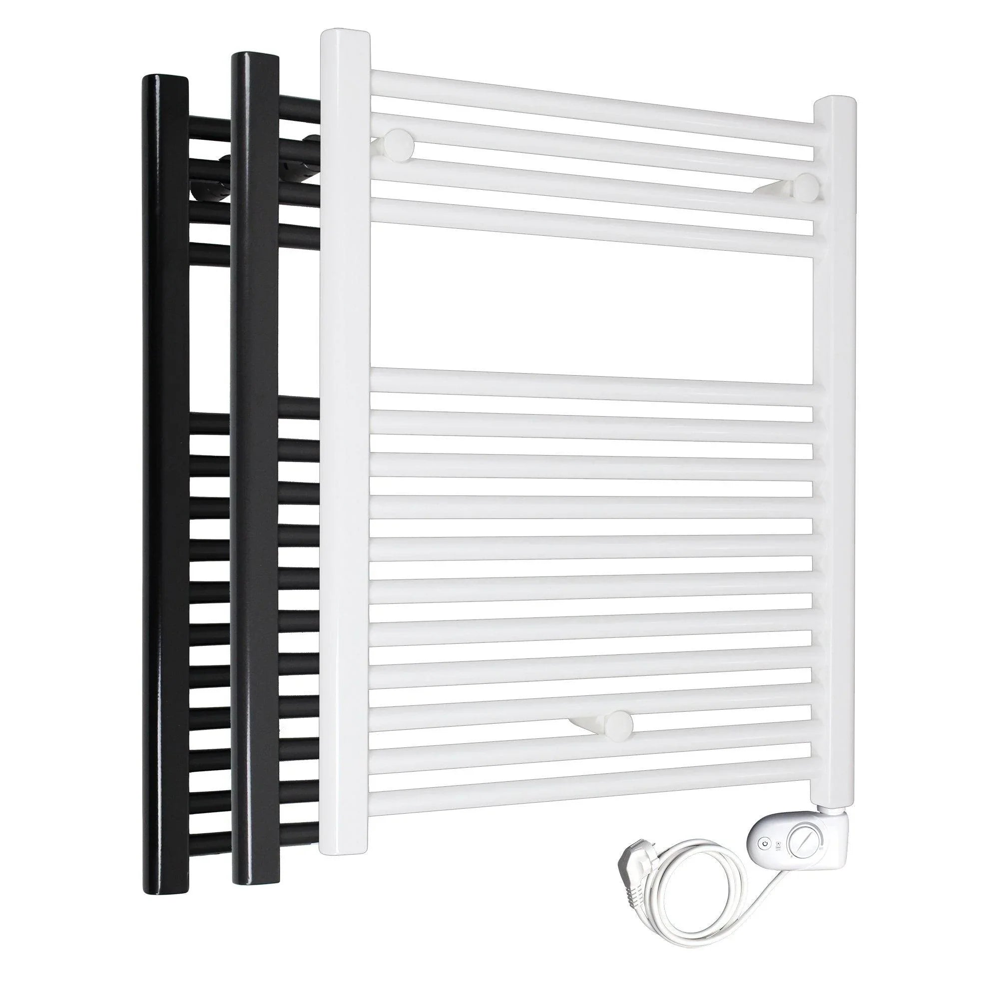 Badheizkörper elektrisch mit analogem Thermostat Handtuchwärmer elektrischer Handtuchhalter - heizkoerper.shop