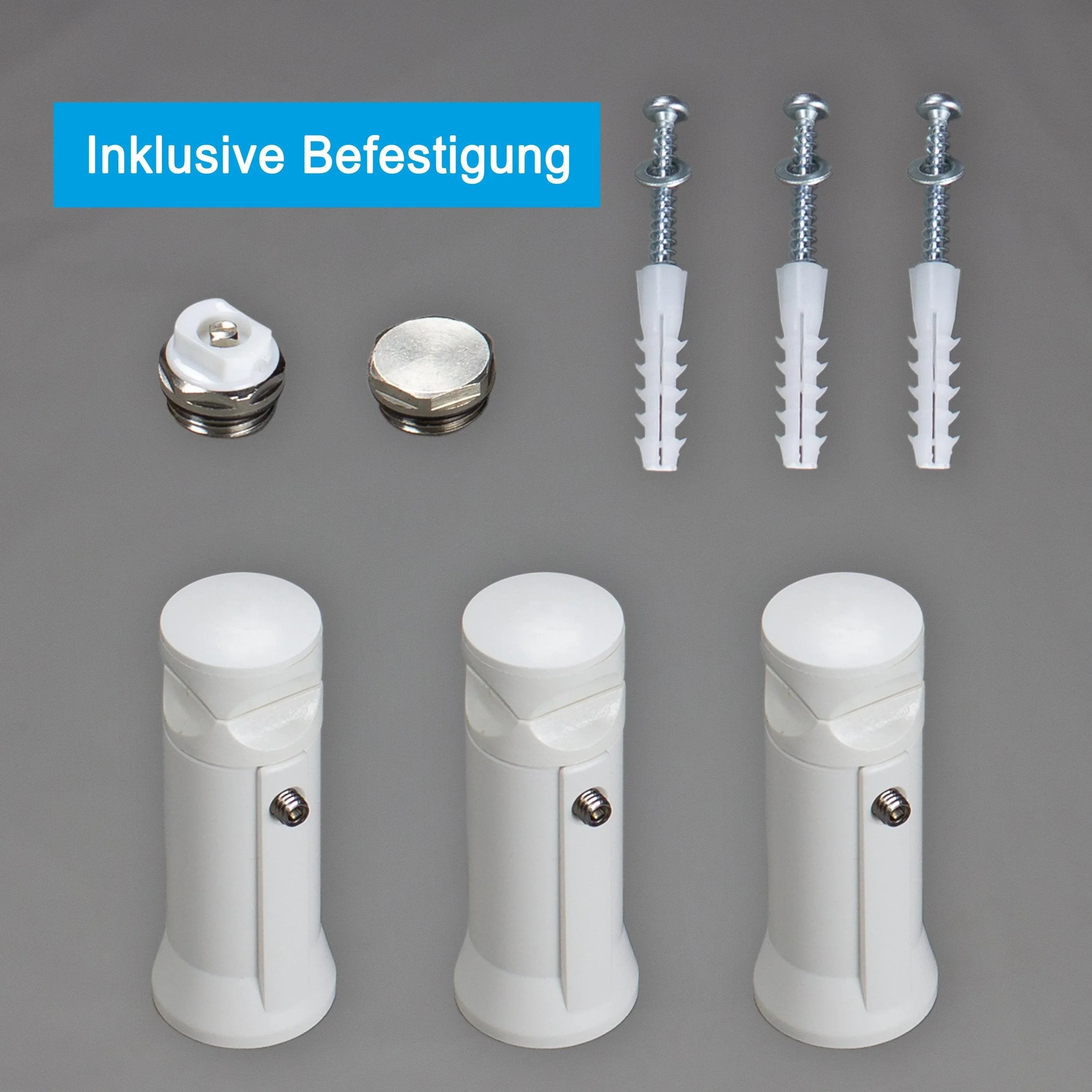 Handtuchheizkörper mit Standardanschluss Handtuchhalter Badezimmer Heizung Handtuchwärmer weiß inklusive Befestigung - heizkoerper.shop