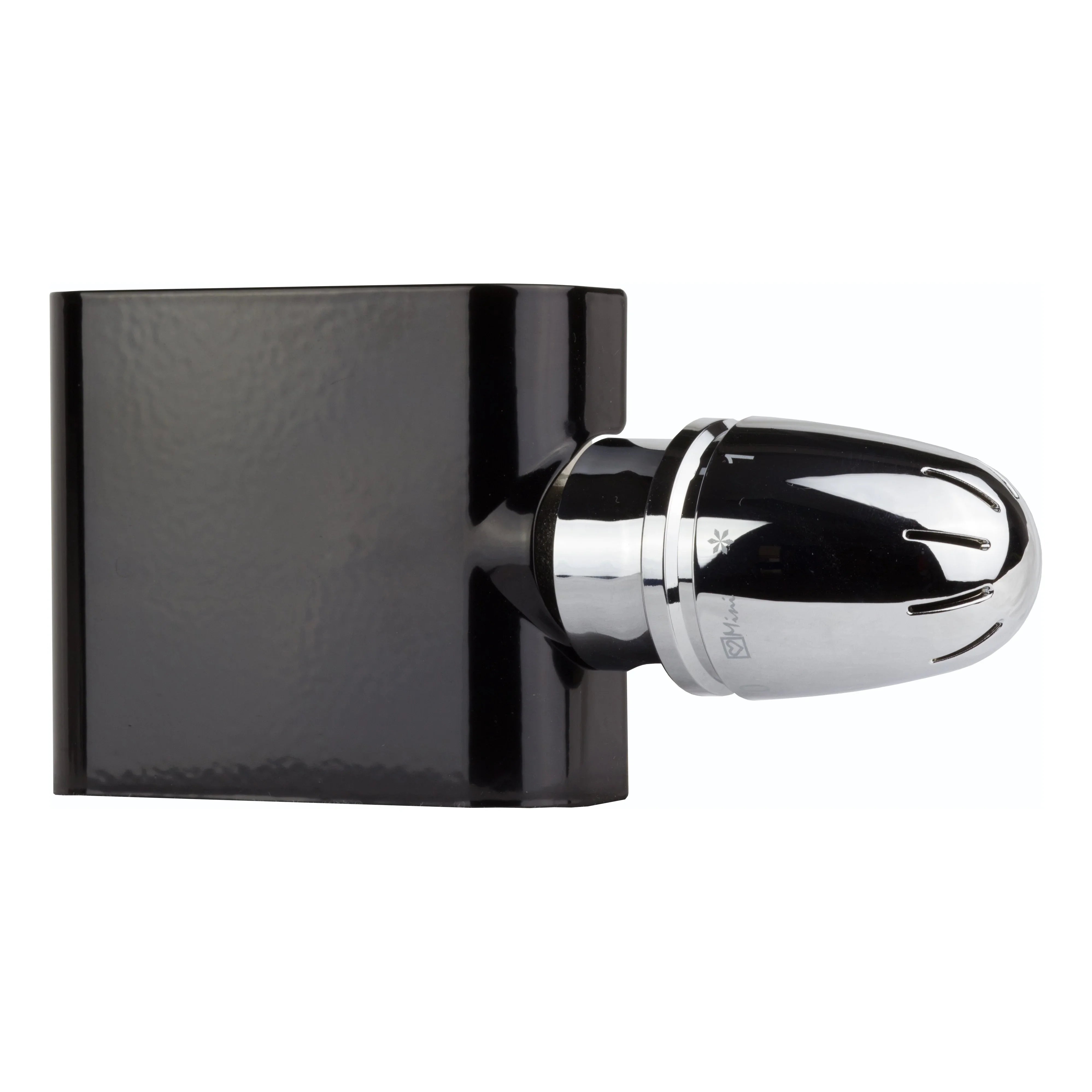 Anschlussset für Badheizkörper mit Mittelanschluss Multiblock Zweirohr Einrohr System Hahnblock Set inkl. Thermostatkopf schwarz - heizkoerper.shop