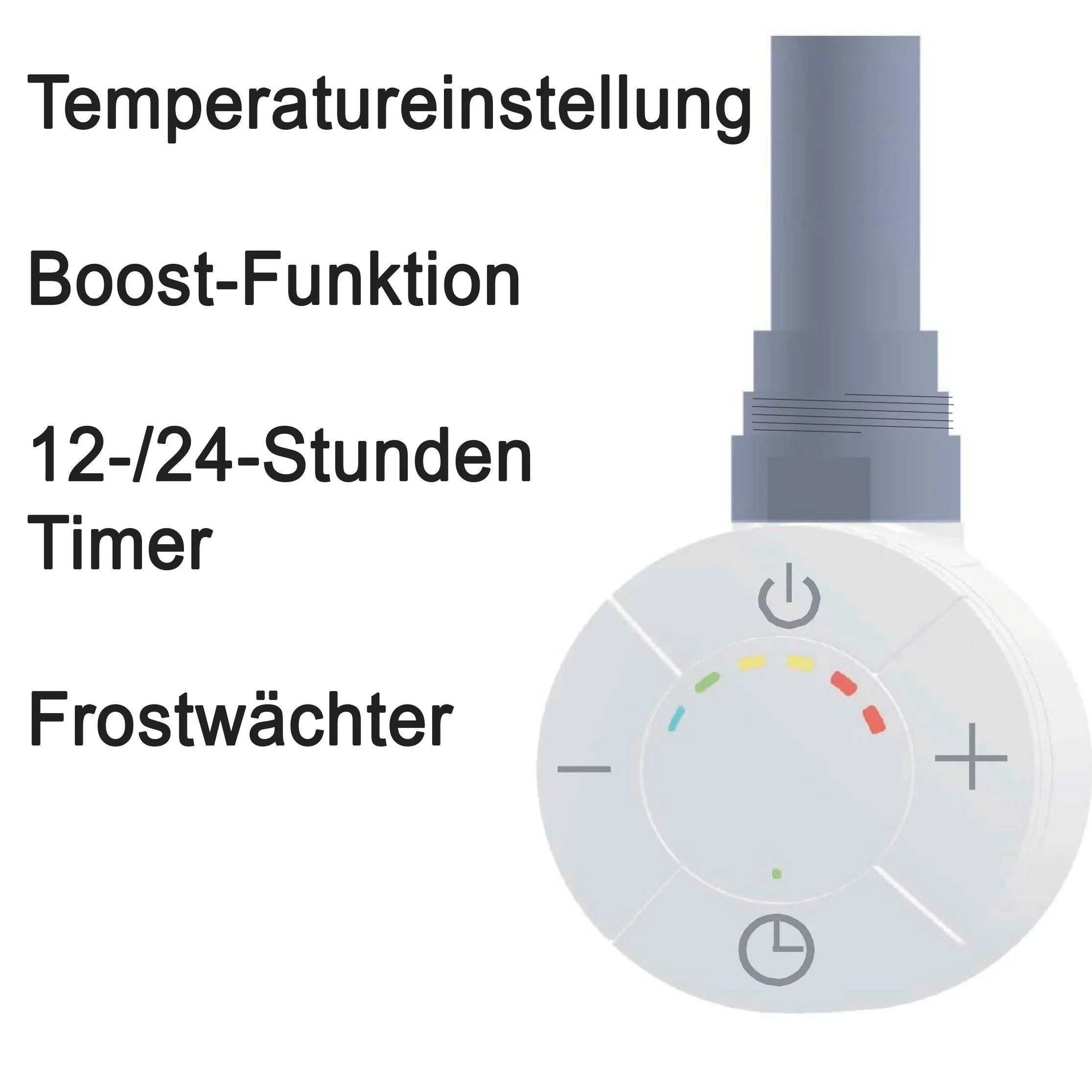 Heizstab Heizpatrone Heizelemente für Heizungen Heizkörper Badheizkörper Handtuchtrockner mit Thermostat elektronischer Temperaturregler Funktionen - heizkoerper.shop