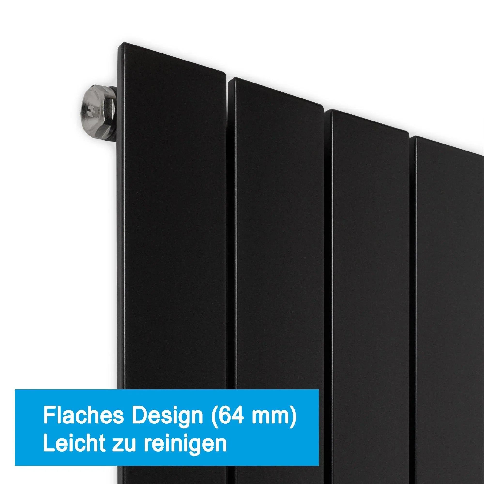 Design Paneelheizkörper vertikal mit Handtuchstange anthrazit Heizkörper Badheizkörper flaches Design - heizkoerper.shop