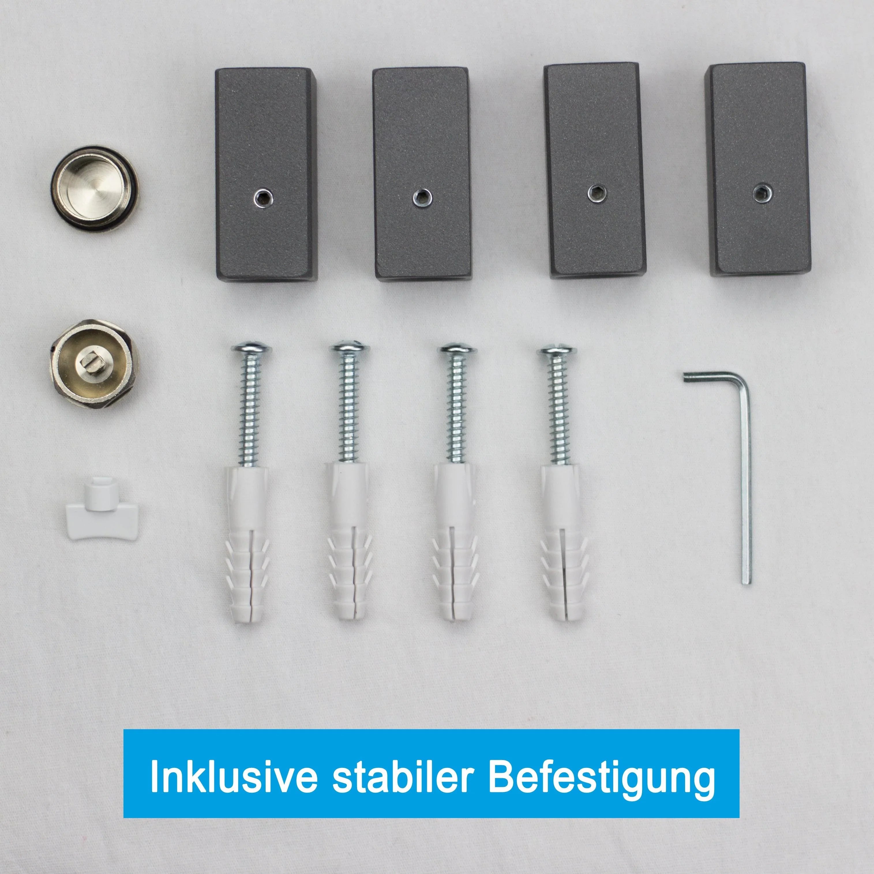 Design Badheizkörper Paneel Heizkörper Handtuch Mittel Anschluss links rechts anthrazit inklusive stabiler Befestigung - heizkoerper.shop