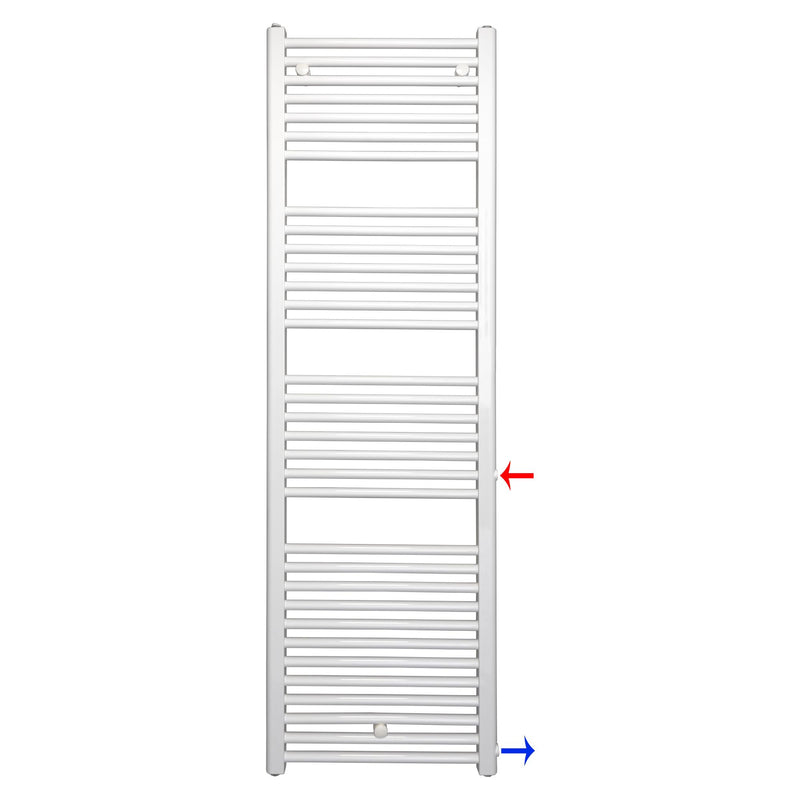 Remplacement du radiateur de salle de bain, radiateur blanc, connexion côté gauche droit 