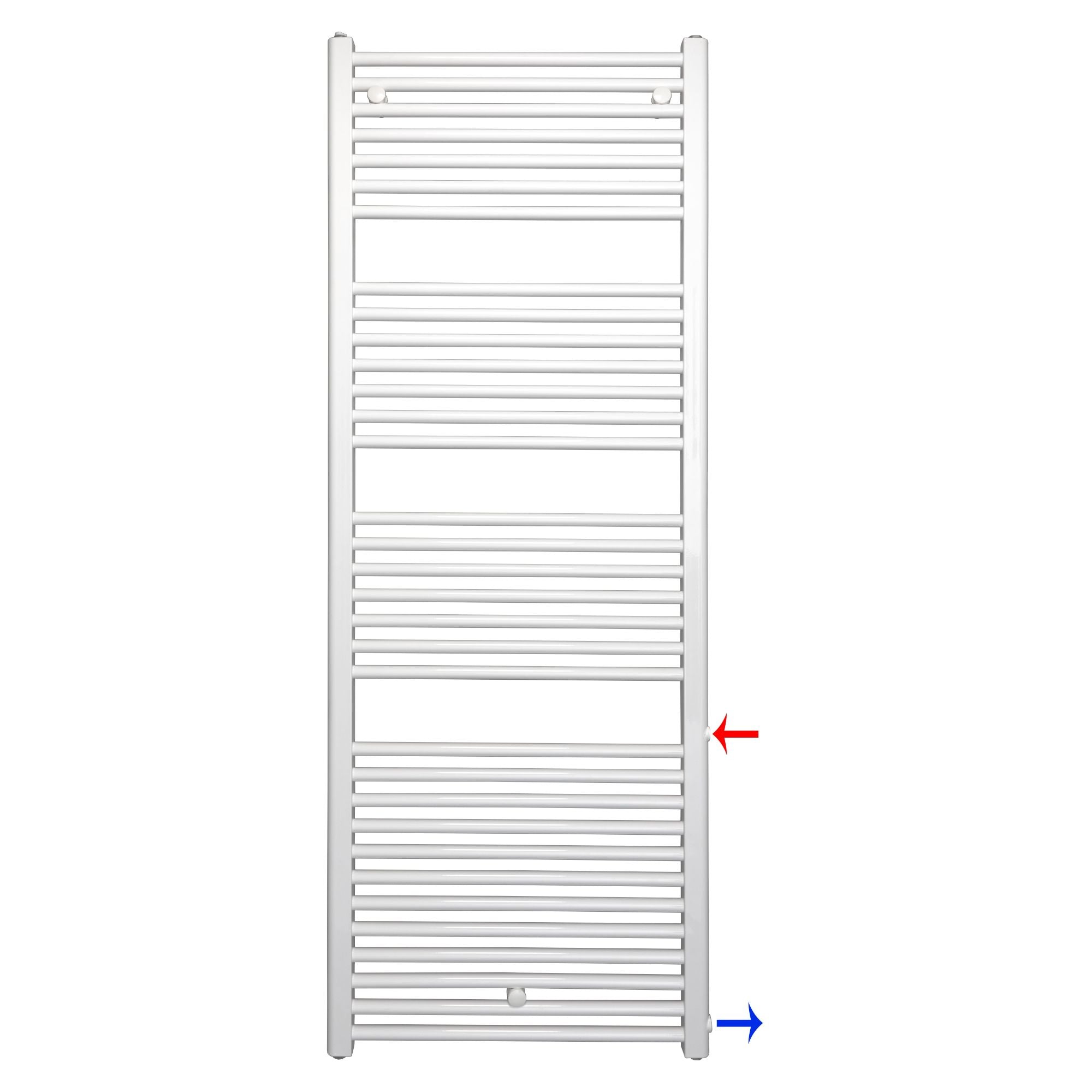 Badheizkörper Austauschheizkörper weiß links rechts Seitenanschluss