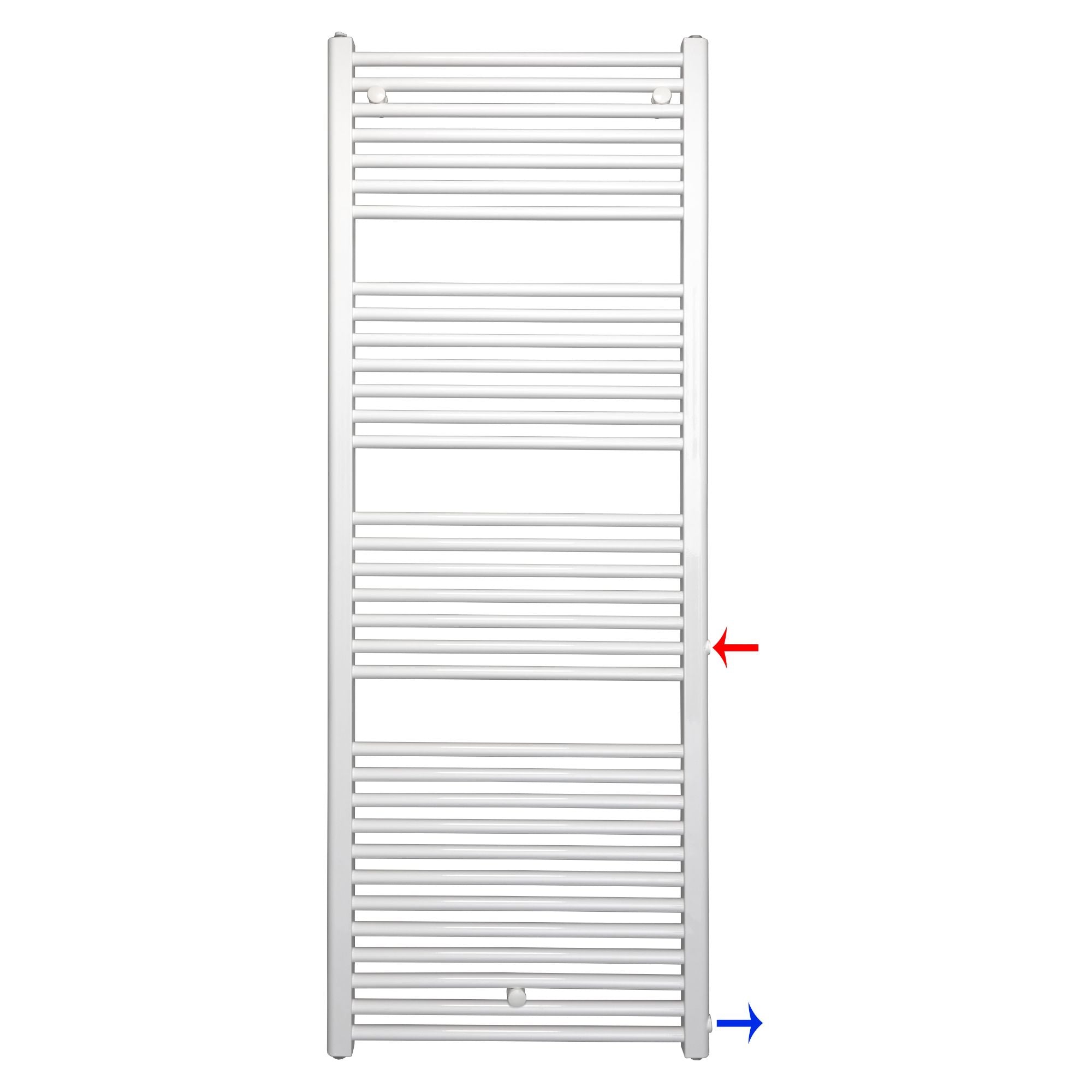 Badheizkörper Austauschheizkörper weiß links rechts Seitenanschluss