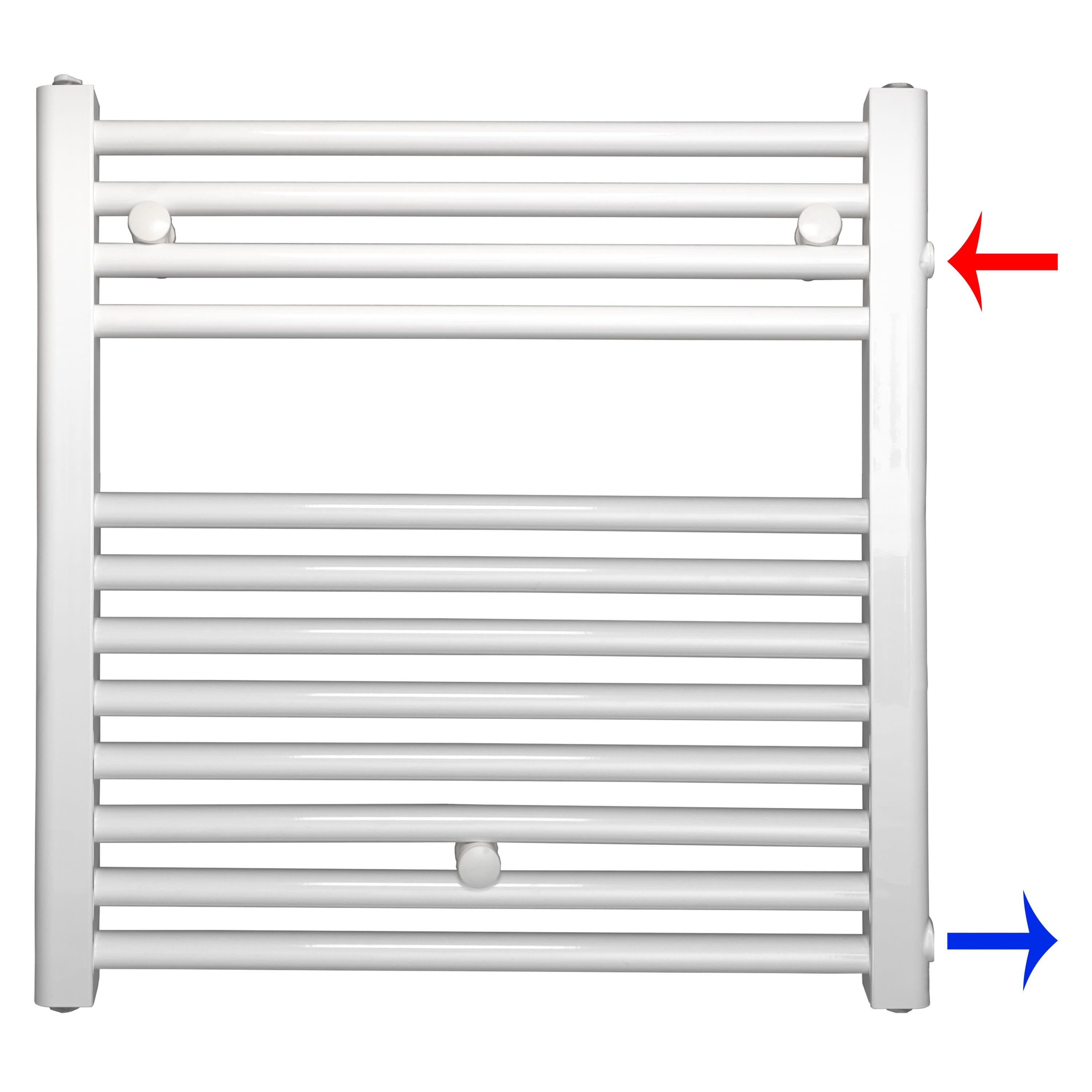 Badheizkörper Austauschheizkörper weiß links rechts Seitenanschluss