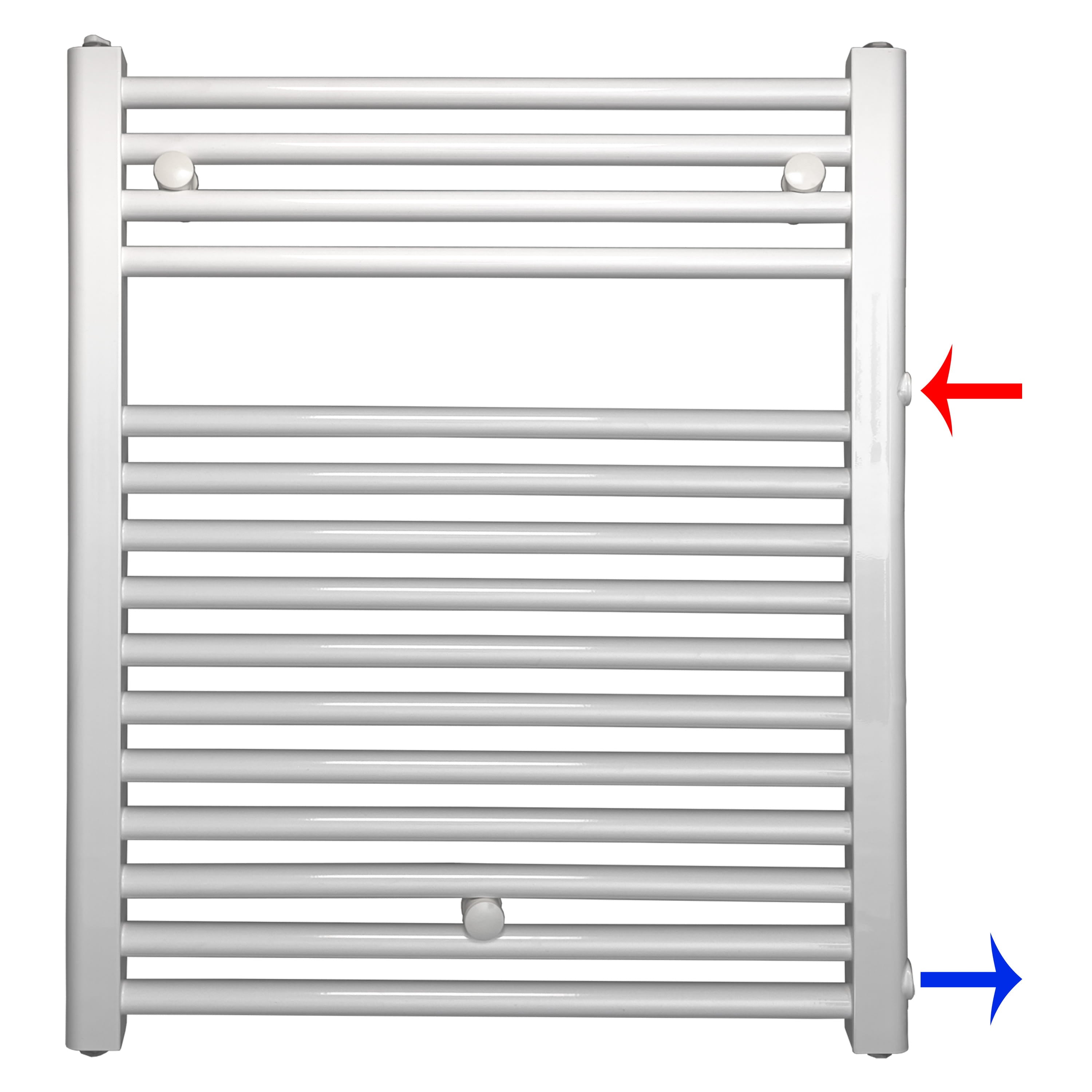 Badheizkörper Austauschheizkörper weiß links rechts Seitenanschluss