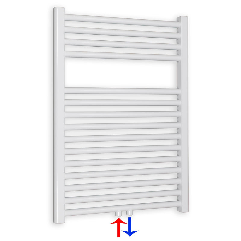 Radiateur de salle de bain droit avec raccordement central sèche-serviettes salle de bain 