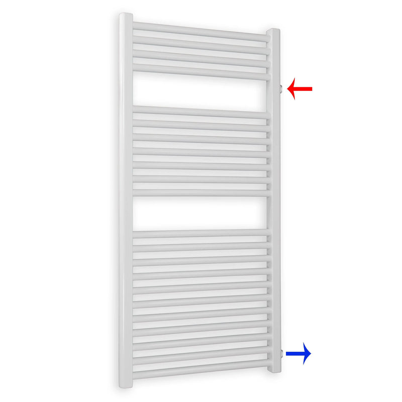 Badheizkörper Austauschheizkörper 1160 x 600 links rechts Seitenanschluss Nabenanschluss seitlicher Anschluss 900 940 Renovierung - heizkoerper.shop