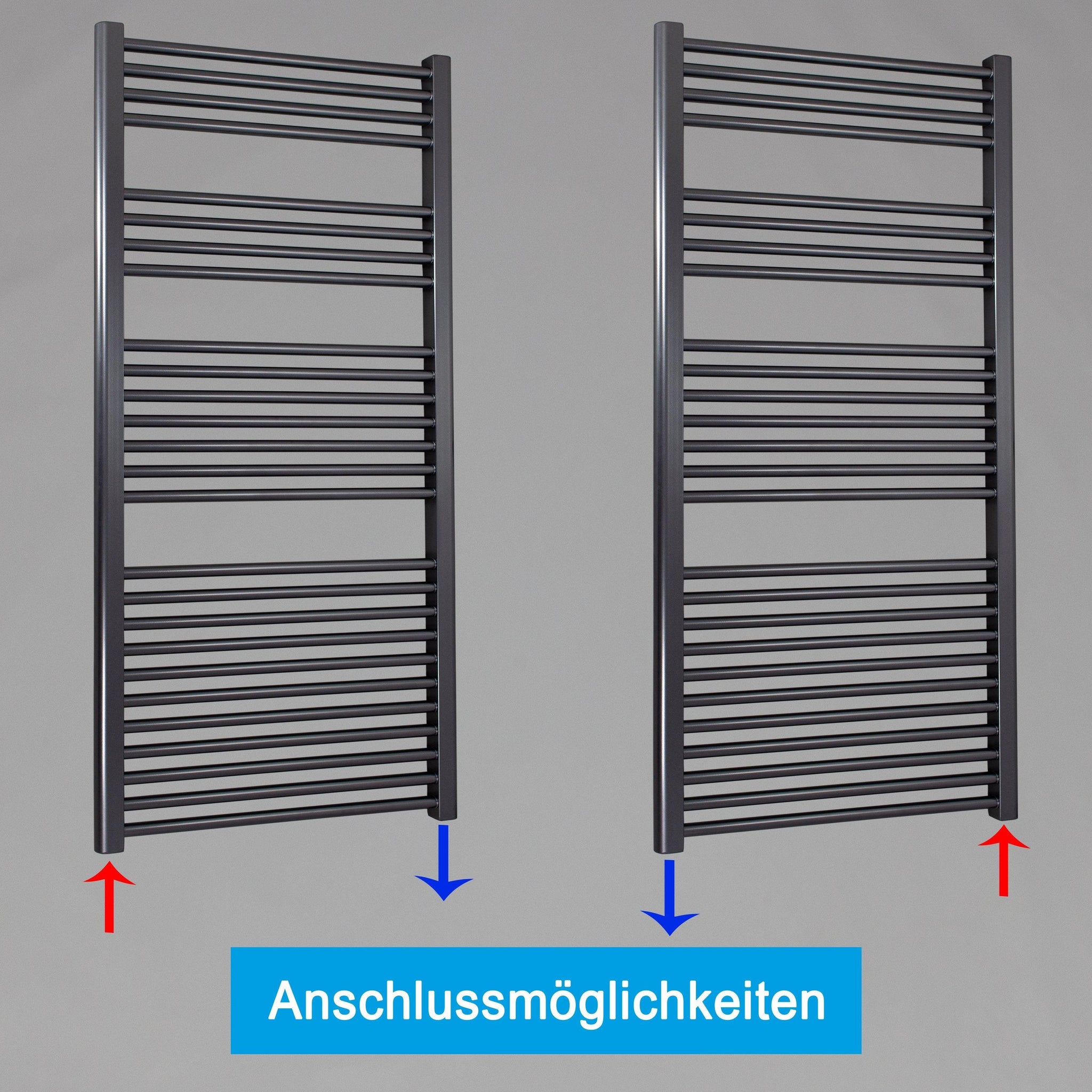 Badheizkörper gerade mit Standardanschluss Handtuchhalter Badezimmer