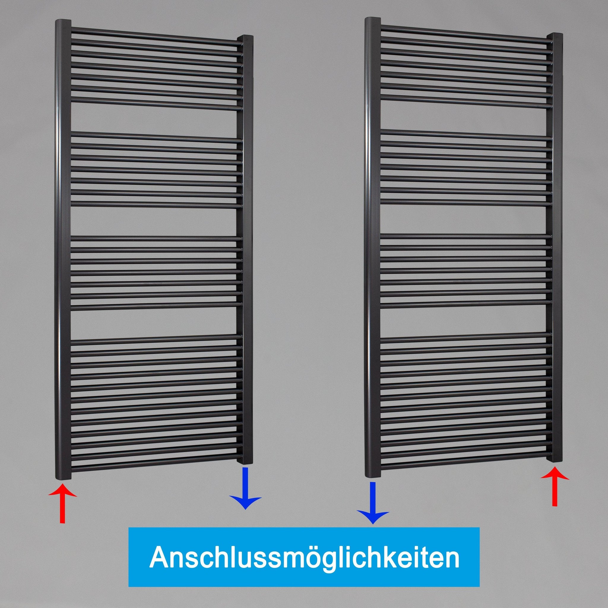 Badheizkörper gerade mit Standardanschluss Handtuchhalter Badezimmer
