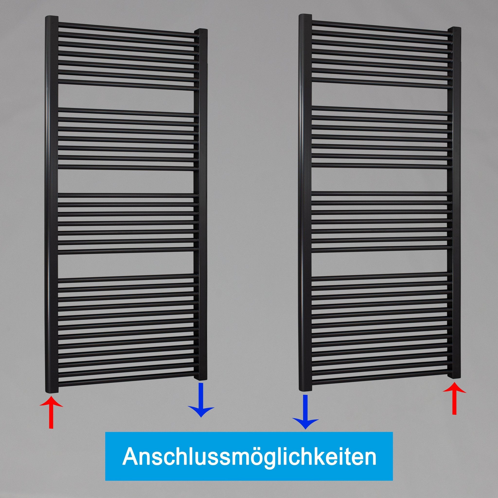Badheizkörper gerade mit Standardanschluss Handtuchhalter Badezimmer