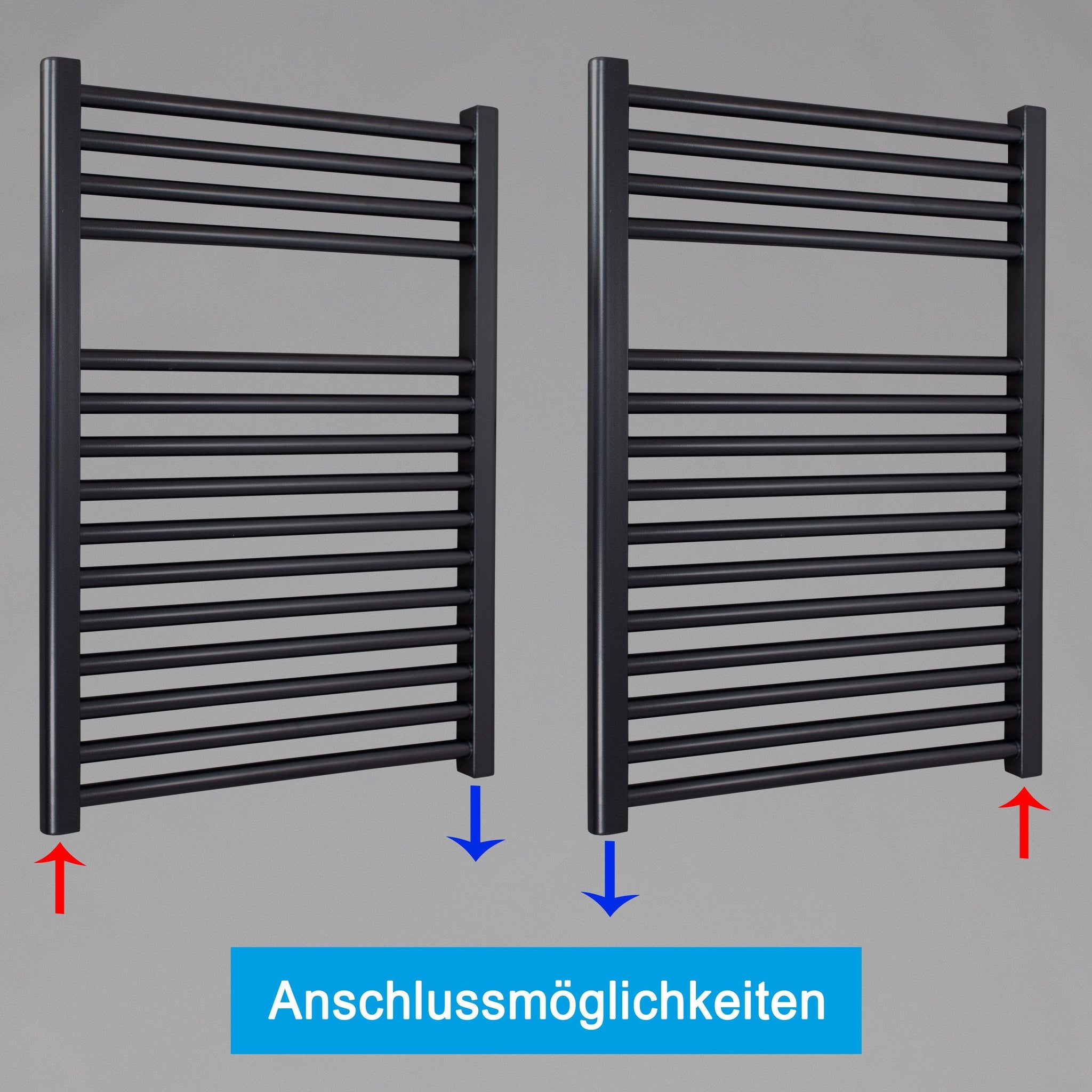 Badheizkörper gerade mit Standardanschluss Handtuchhalter Badezimmer