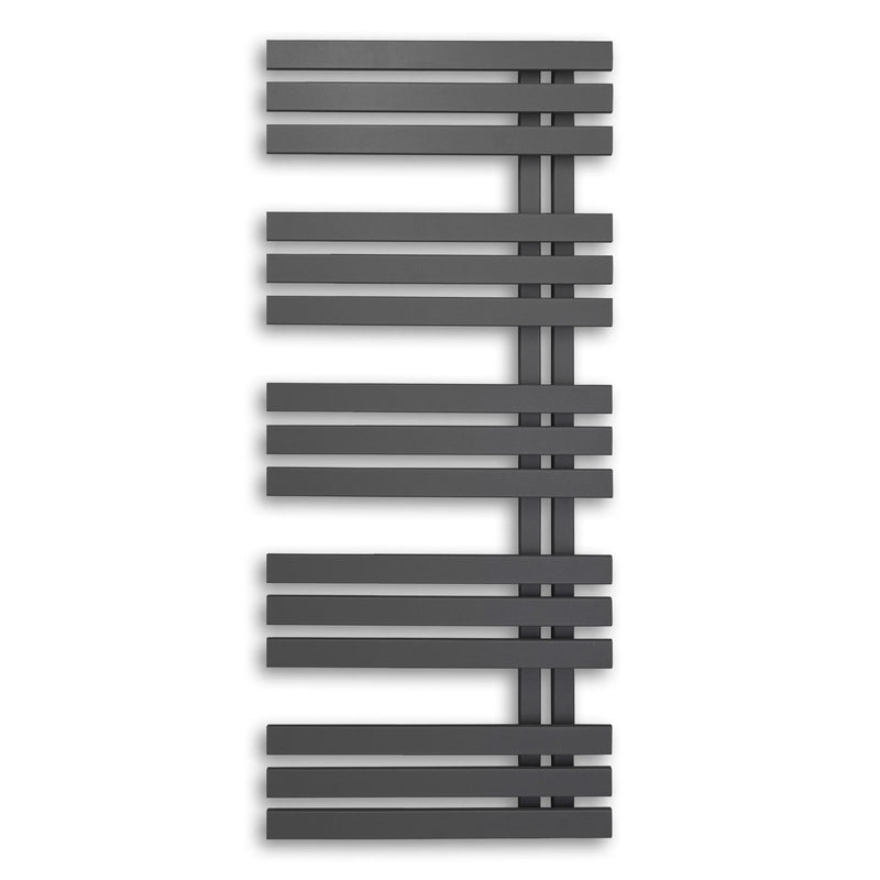 Design Badheizkörper 1200 x 500 mm Paneel Heizkörper Handtuch Mittel Anschluss links rechts anthrazit seitlich offen - heizkoerper.shop