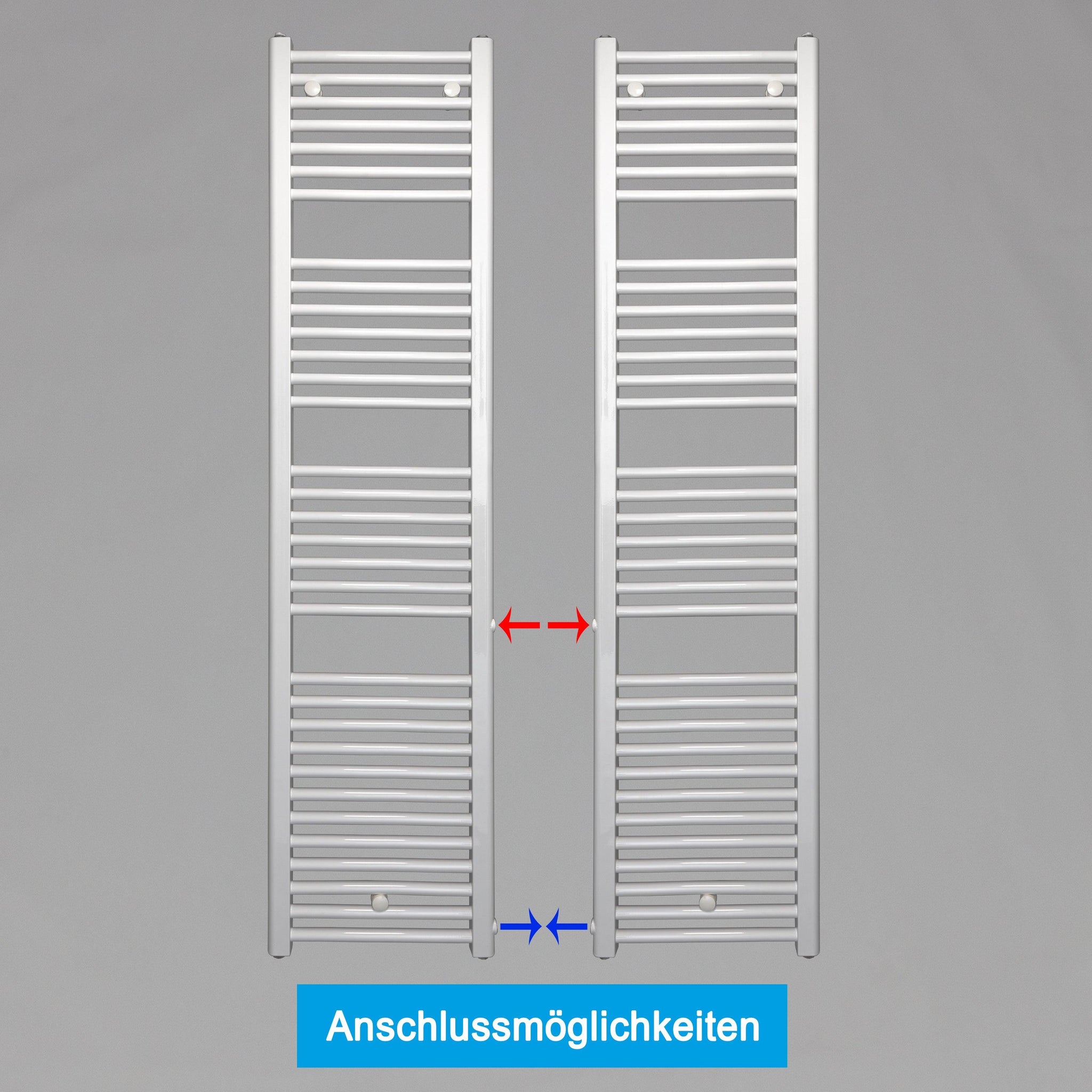 Badheizkörper Austauschheizkörper 1732 x 400 links rechts Seitenanschluss Nabenanschluss seitlicher Anschlussmöglichkeiten 500 540 Renovierung - heizkoerper.shop