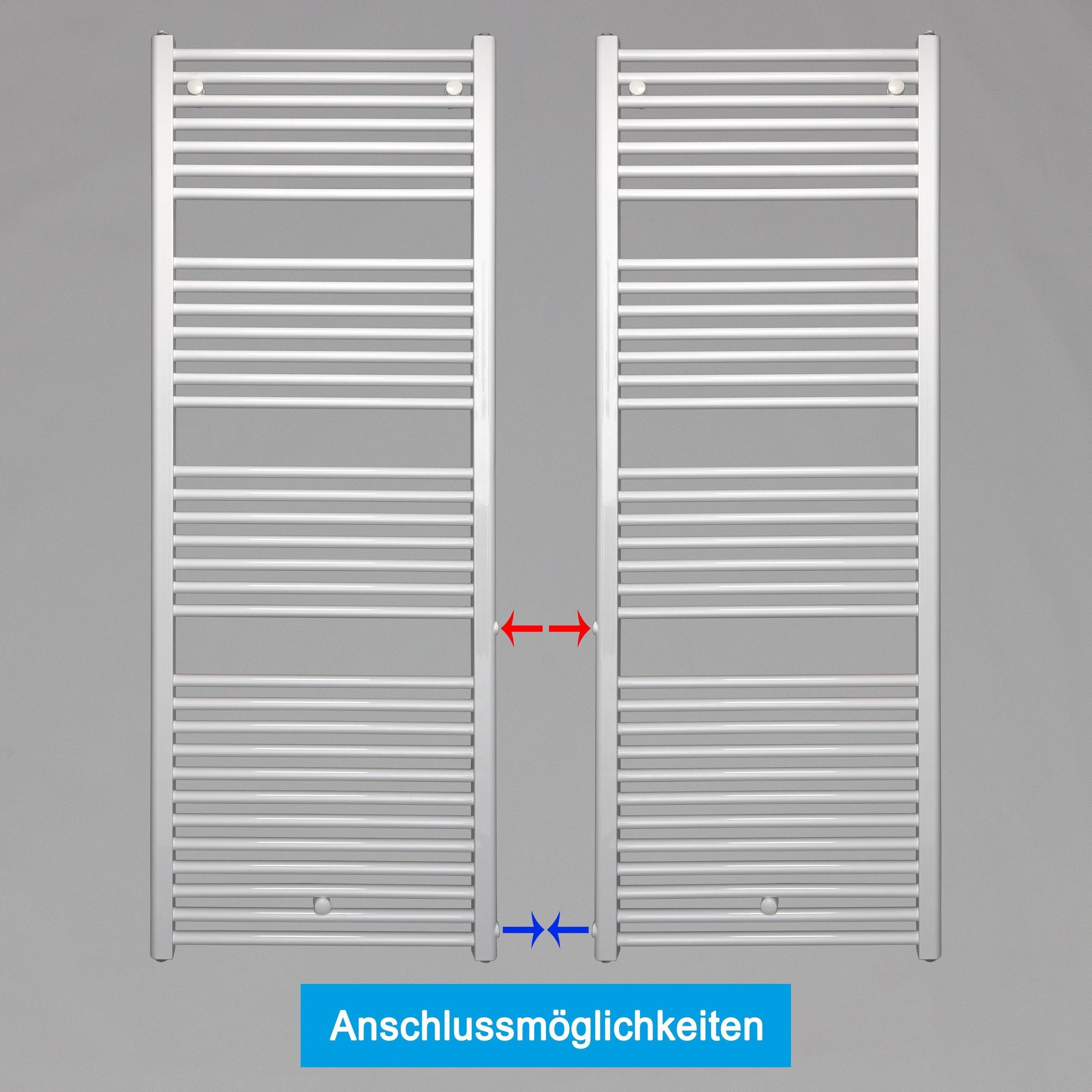 Badheizkörper Austauschheizkörper 1732 x 600 links rechts Seitenanschluss Nabenanschluss seitlicher Anschlussmöglichkeiten 500 540 Renovierung - heizkoerper.shop