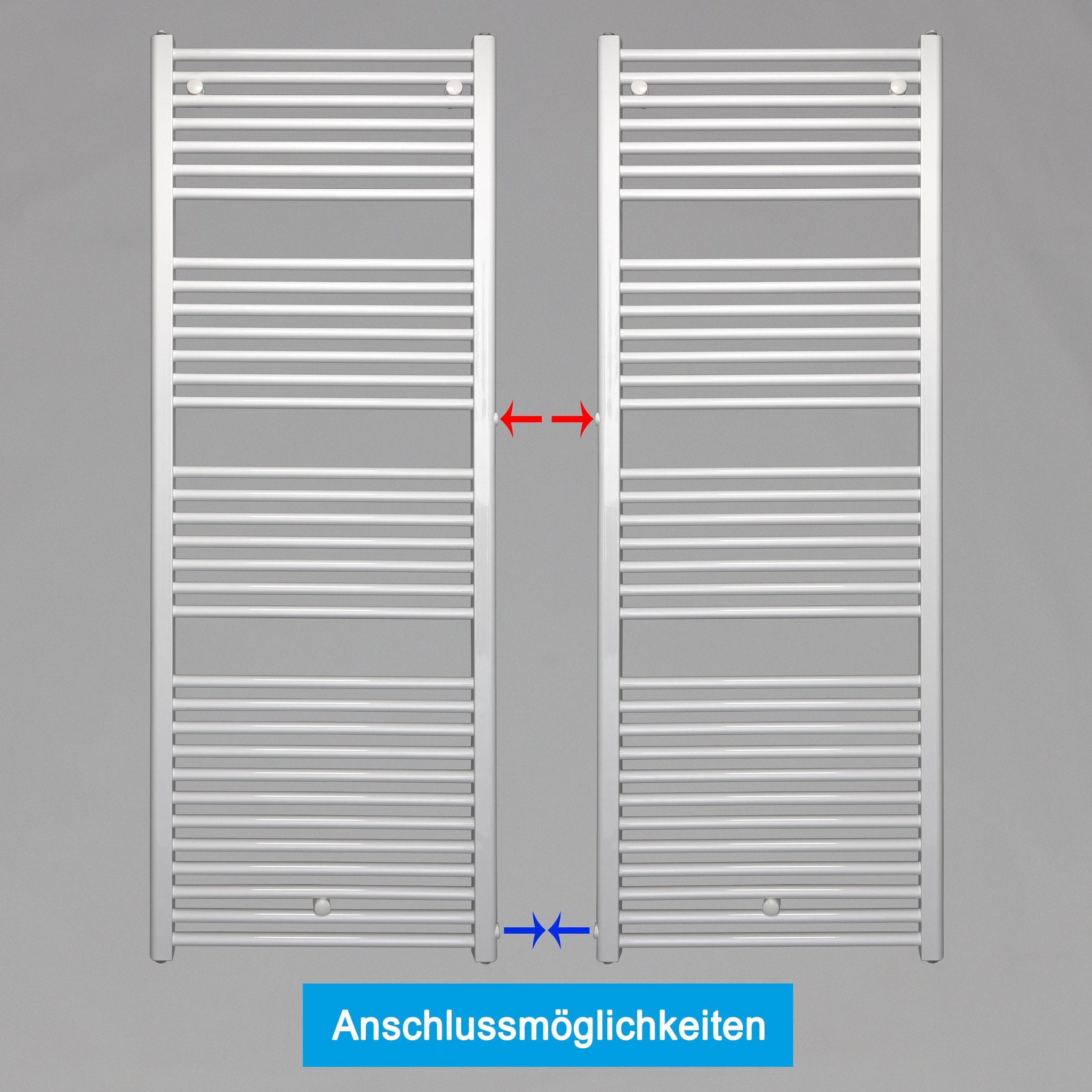 Badheizkörper Austauschheizkörper 1732 x 600 links rechts Seitenanschluss Nabenanschluss seitlicher Anschlussmöglichkeiten 900 940 Renovierung - heizkoerper.shop