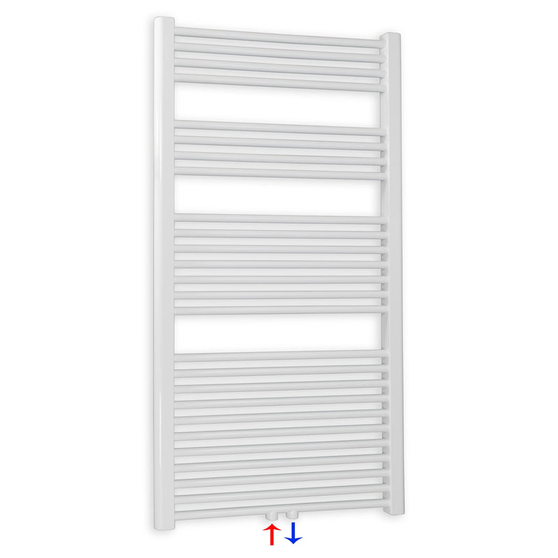 Badheizkörper gerade mit Mittenanschluss 1424 x 750 weiß Handtuchhalter Badezimmer Heizung Handtuchwärmer - heizkoerper.shop