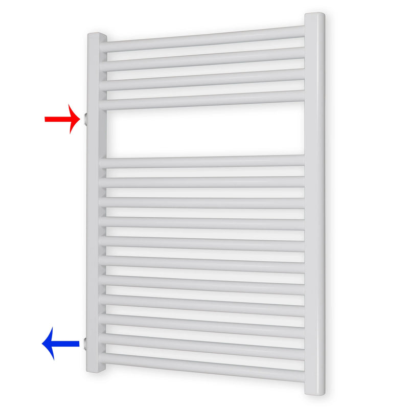 Handtuchheizkörper Austauschheizkörper 764 x 600 links rechts Seitenanschluss Nabenanschluss seitlicher Anschluss 500 540 Renovierung - heizkoerper.shop