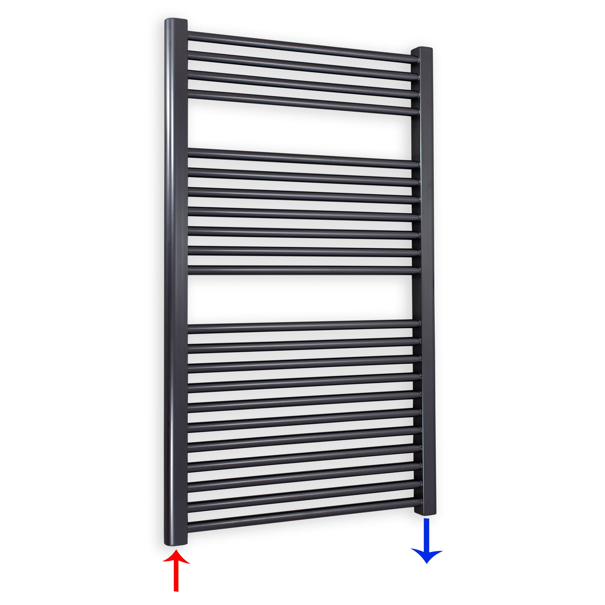 Badheizkörper gerade mit Standardanschluss 1160 x 750 anthrazit Handtuchhalter Badezimmer Heizung Handtuchwärmer - heizkoerper.shop