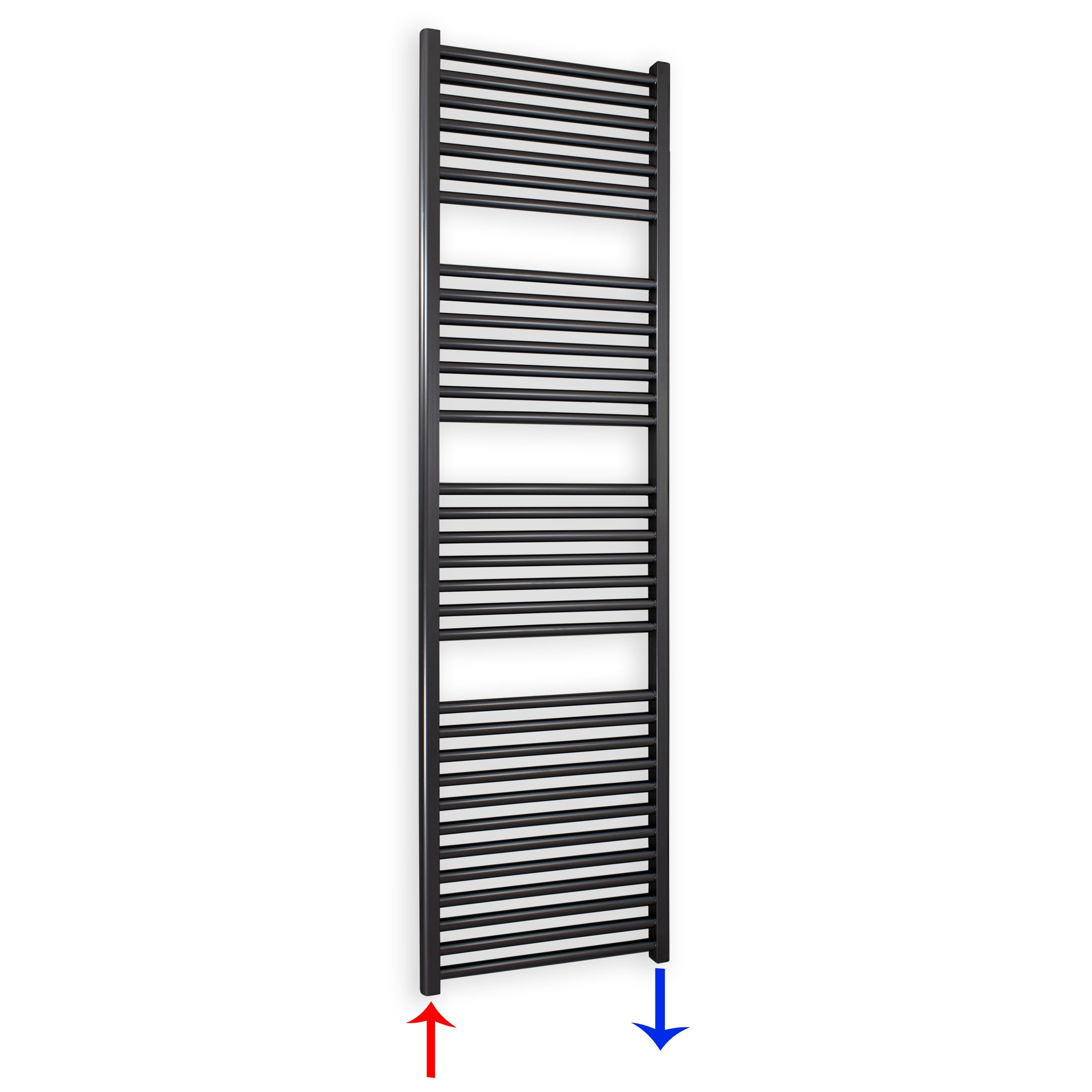Badheizkörper gerade mit Standardanschluss 1732 x 400 anthrazit Handtuchhalter Badezimmer Heizung Handtuchwärmer - heizkoerper.shop
