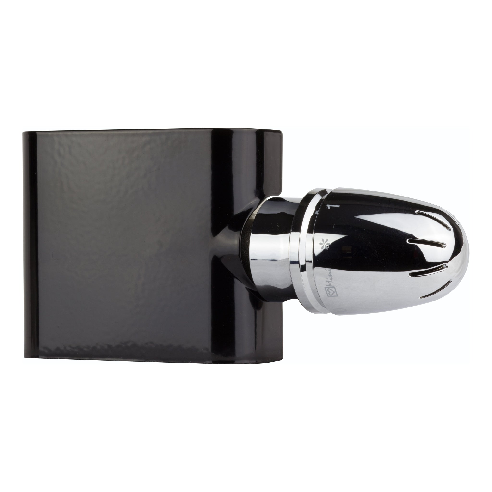 Anschlussset für Badheizkörper mit Mittelanschluss Multiblock Zweirohr Einrohr System Hahnblock Set inkl. Thermostatkopf schwarz - heizkoerper.shop