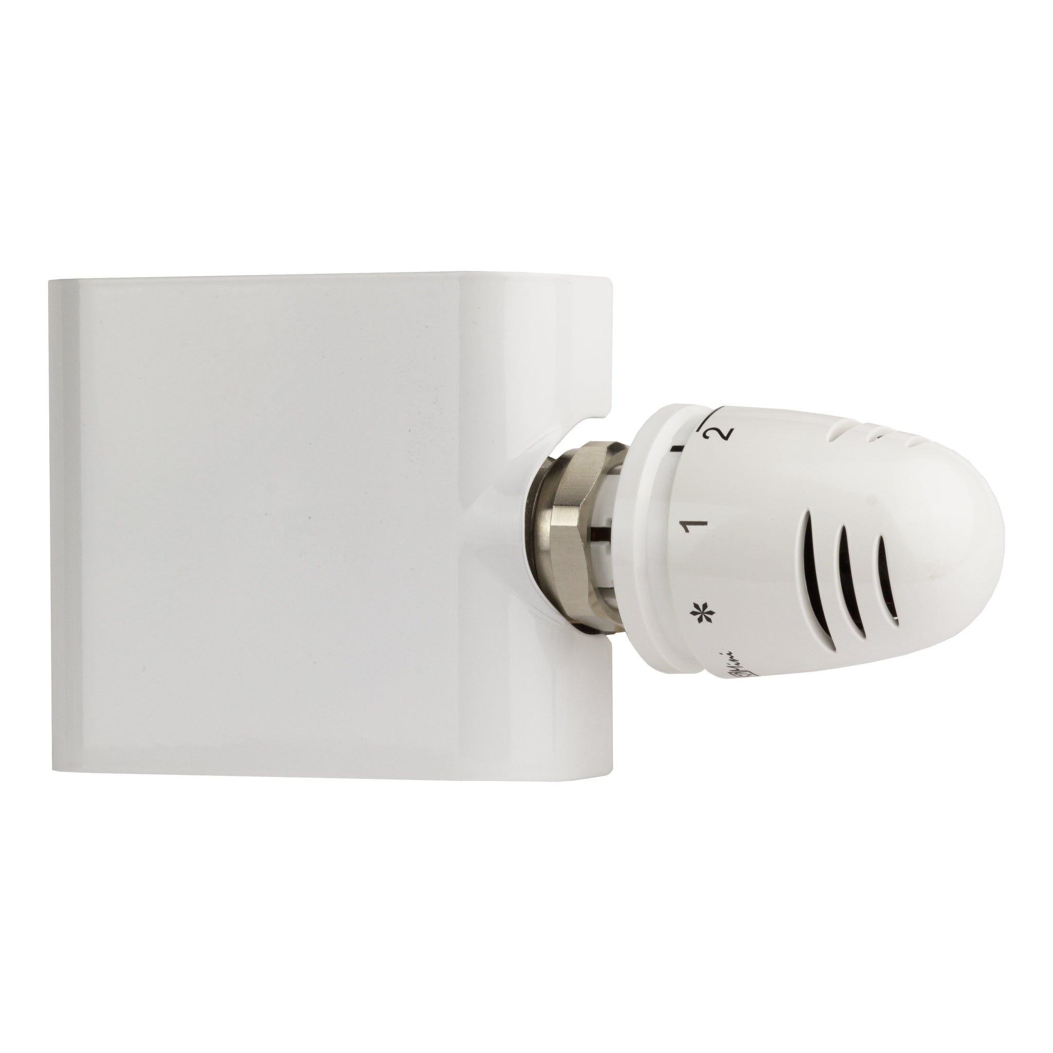 Anschlussset für Badheizkörper mit Mittelanschluss Multiblock Zweirohr Einrohr System Hahnblock Set inkl. Thermostatkopf weiß - heizkoerper.shop