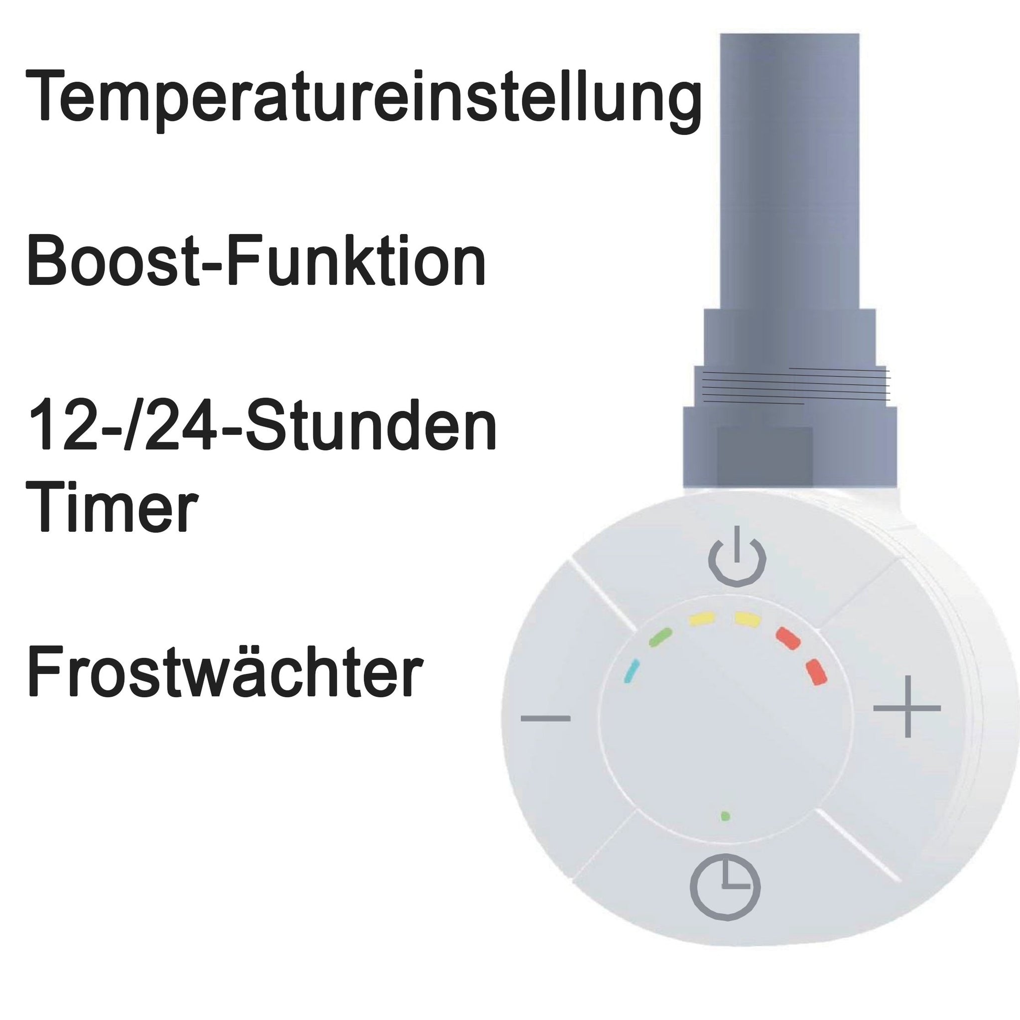 Heizstab Heizpatrone Heizelemente für Heizungen Heizkörper Badheizkörper Handtuchtrockner mit Thermostat elektronischer Temperaturregler Funktionen - heizkoerper.shop